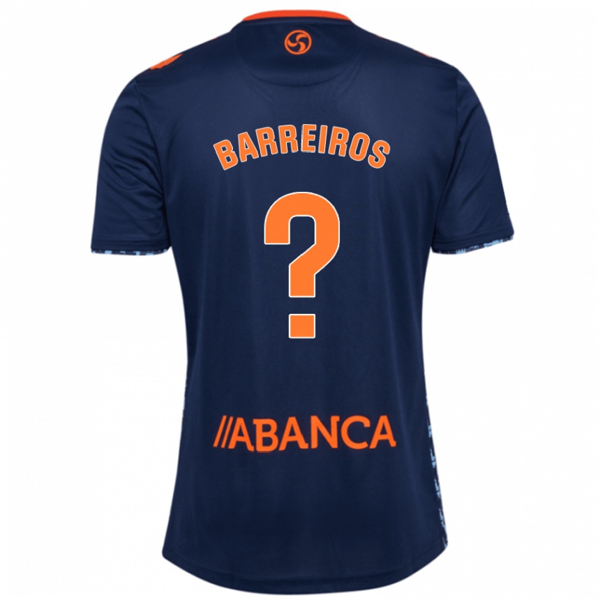 Kinder Fußball Iago Barreiros #0 Marineblau Auswärtstrikot Trikot 2024/25 T-Shirt Luxemburg