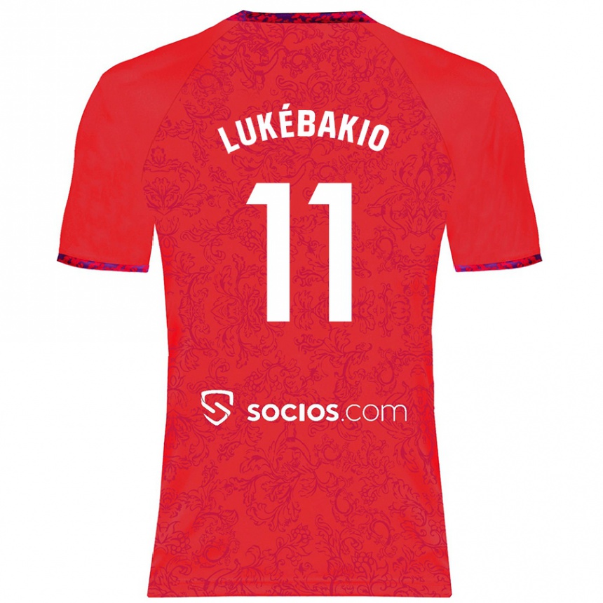 Kinder Fußball Dodi Lukébakio #11 Rot Auswärtstrikot Trikot 2024/25 T-Shirt Luxemburg