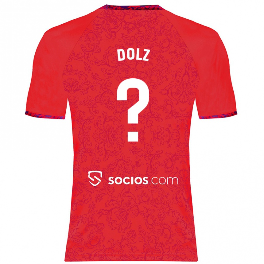 Kinder Fußball Marc Dolz #0 Rot Auswärtstrikot Trikot 2024/25 T-Shirt Luxemburg