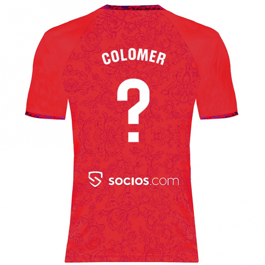 Kinder Fußball Carlos Colomer #0 Rot Auswärtstrikot Trikot 2024/25 T-Shirt Luxemburg