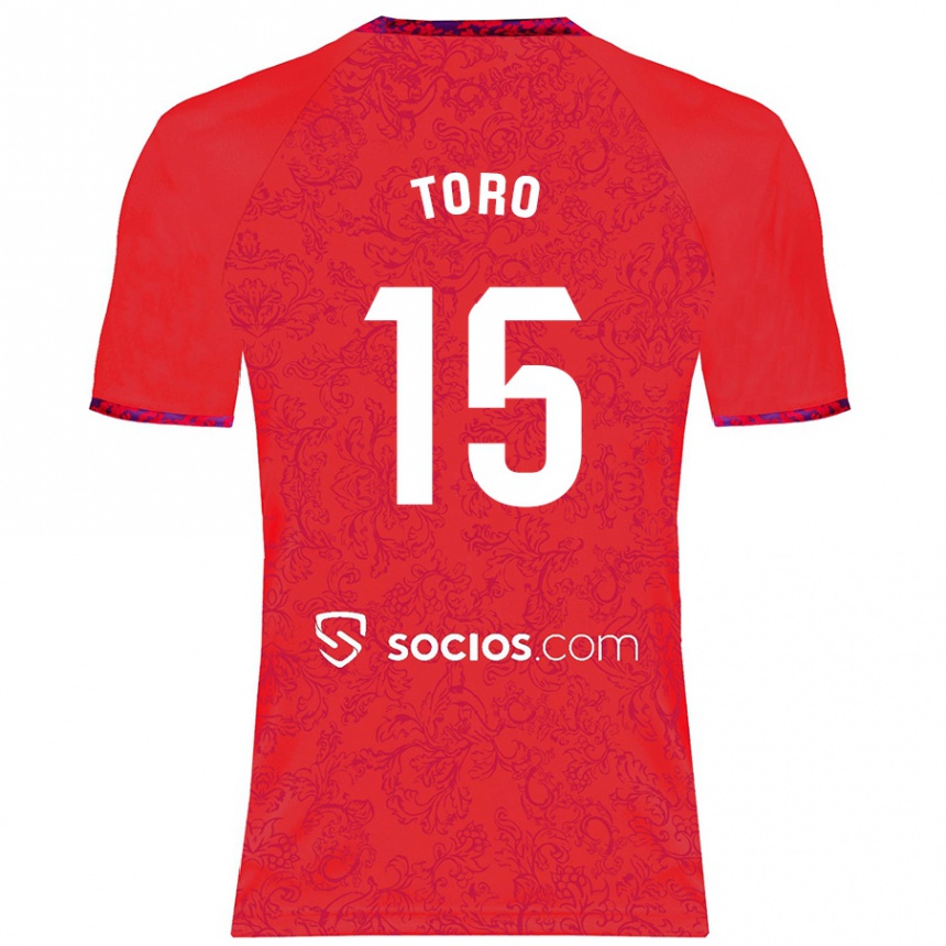 Kinder Fußball Juanan Toro #15 Rot Auswärtstrikot Trikot 2024/25 T-Shirt Luxemburg