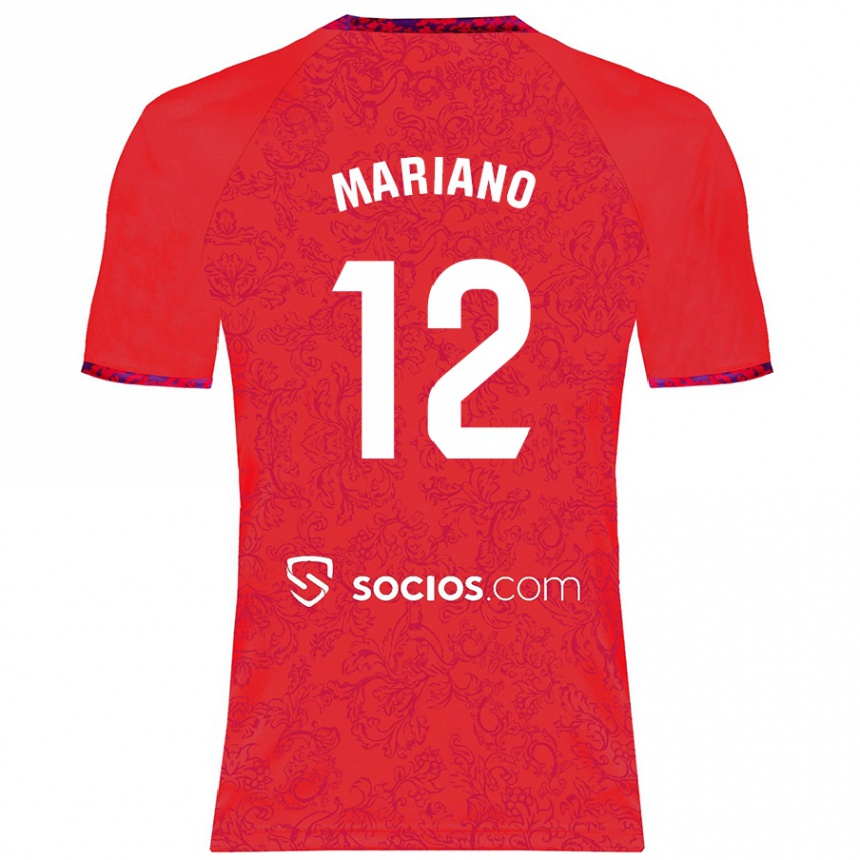 Kinder Fußball Mariano Diaz #12 Rot Auswärtstrikot Trikot 2024/25 T-Shirt Luxemburg