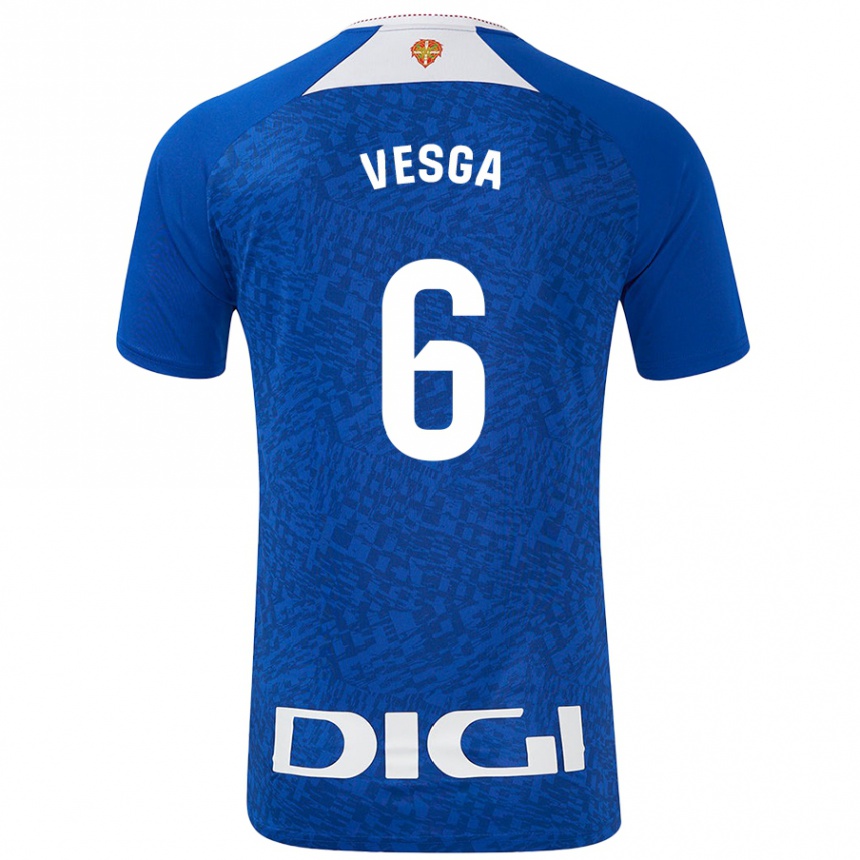 Kinder Fußball Mikel Vesga #6 Königsblau Auswärtstrikot Trikot 2024/25 T-Shirt Luxemburg