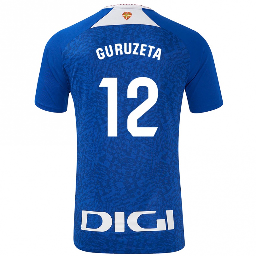 Kinder Fußball Gorka Guruzeta #12 Königsblau Auswärtstrikot Trikot 2024/25 T-Shirt Luxemburg