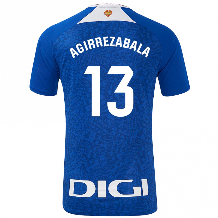 Kinder Fußball Julen Agirrezabala #13 Königsblau Auswärtstrikot Trikot 2024/25 T-Shirt Luxemburg