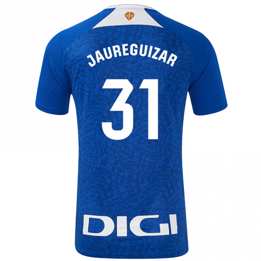 Kinder Fußball Mikel Jauregizar #31 Königsblau Auswärtstrikot Trikot 2024/25 T-Shirt Luxemburg