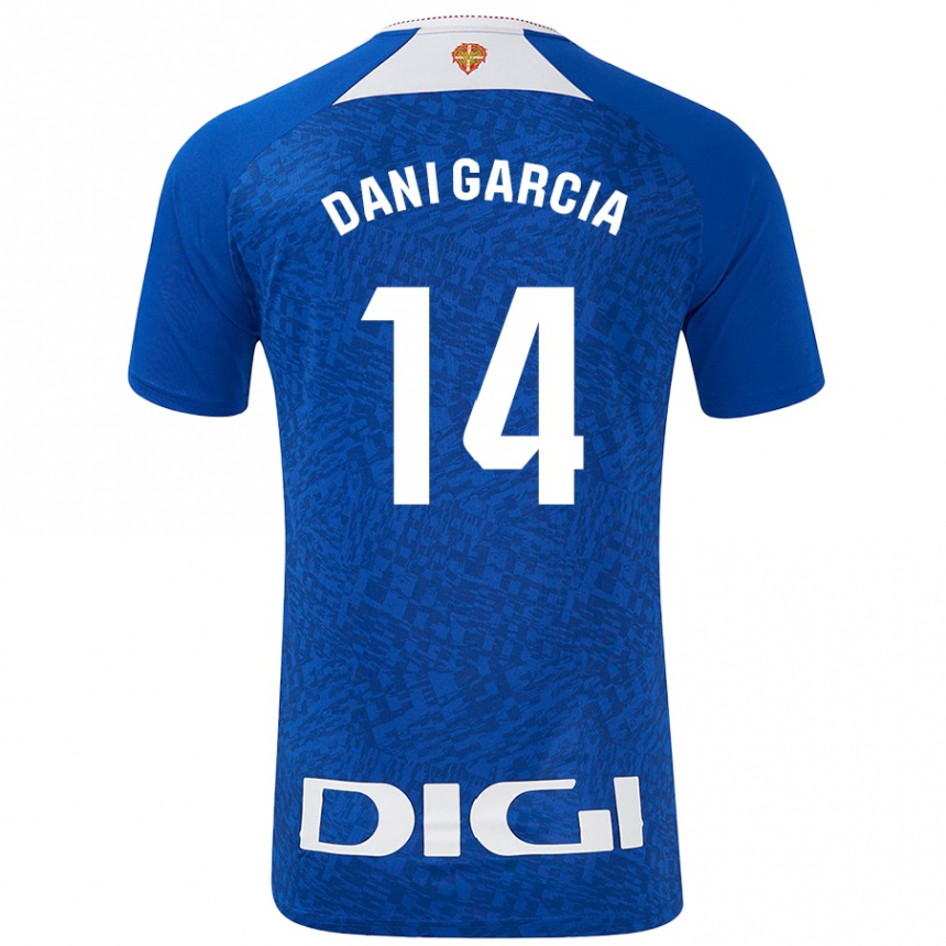 Kinder Fußball Dani García #14 Königsblau Auswärtstrikot Trikot 2024/25 T-Shirt Luxemburg