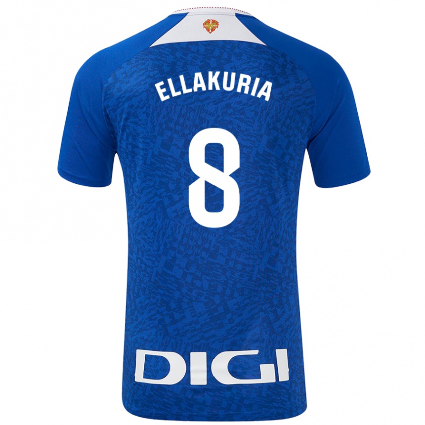 Kinder Fußball Eneko Ellakuria #8 Königsblau Auswärtstrikot Trikot 2024/25 T-Shirt Luxemburg