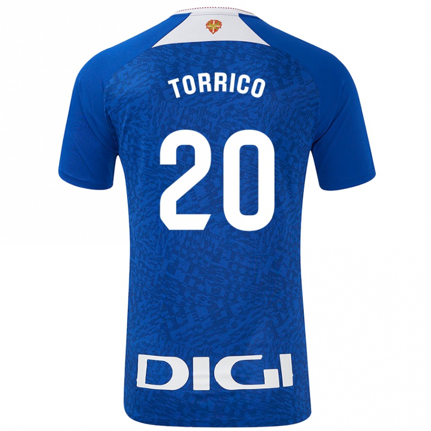 Kinder Fußball Aitor Torrico #20 Königsblau Auswärtstrikot Trikot 2024/25 T-Shirt Luxemburg