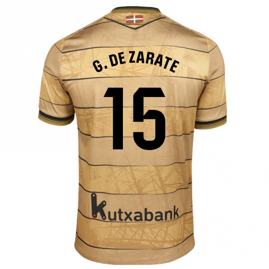 Kinder Fußball Urko González De Zarate #15 Braun Auswärtstrikot Trikot 2024/25 T-Shirt Luxemburg