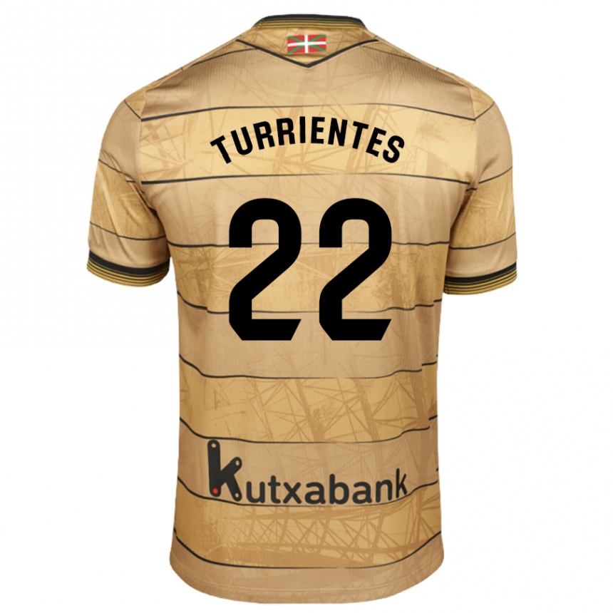 Kinder Fußball Beñat Turrientes #22 Braun Auswärtstrikot Trikot 2024/25 T-Shirt Luxemburg