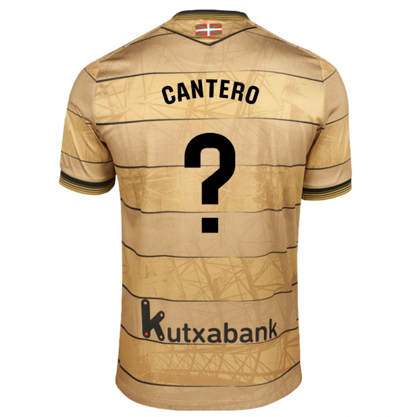 Kinder Fußball Yago Cantero #0 Braun Auswärtstrikot Trikot 2024/25 T-Shirt Luxemburg