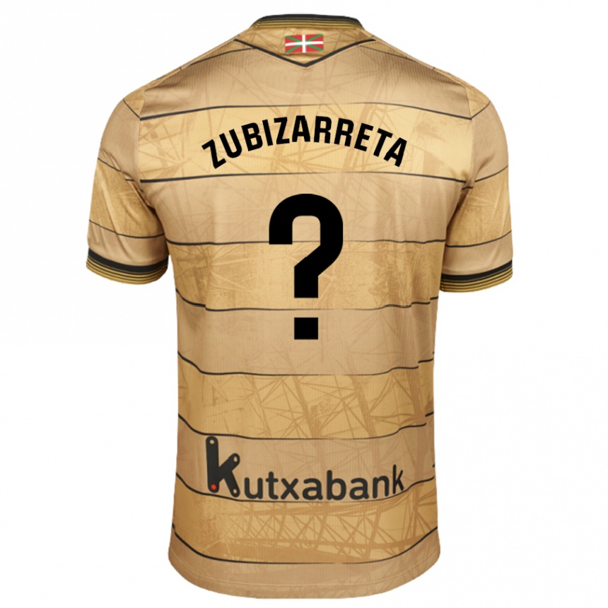 Kinder Fußball Pablo Zubizarreta #0 Braun Auswärtstrikot Trikot 2024/25 T-Shirt Luxemburg