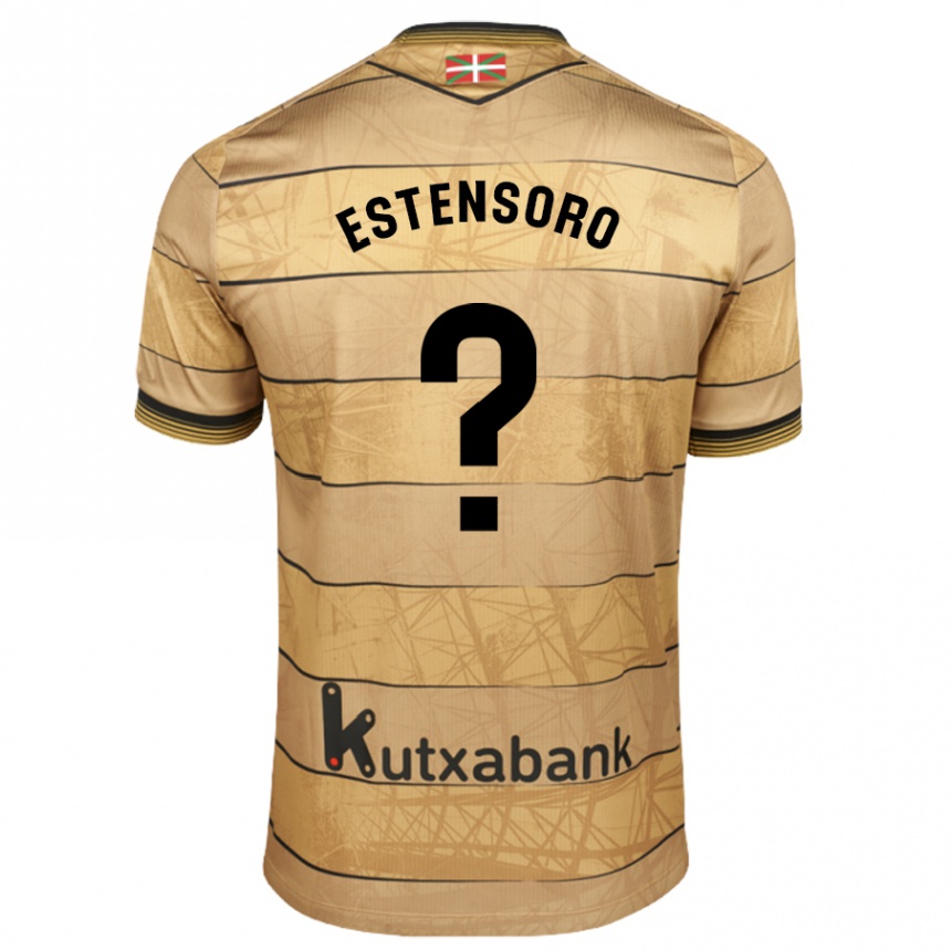 Kinder Fußball Patxi Aizpurua Estensoro #0 Braun Auswärtstrikot Trikot 2024/25 T-Shirt Luxemburg