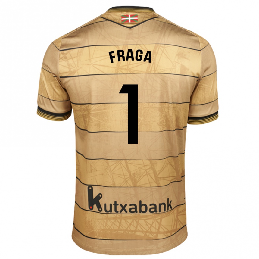 Kinder Fußball Aitor Fraga #1 Braun Auswärtstrikot Trikot 2024/25 T-Shirt Luxemburg