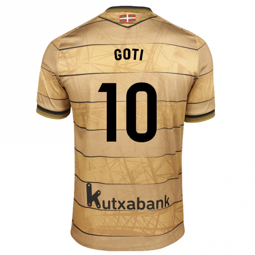 Kinder Fußball Mikel Goti #10 Braun Auswärtstrikot Trikot 2024/25 T-Shirt Luxemburg