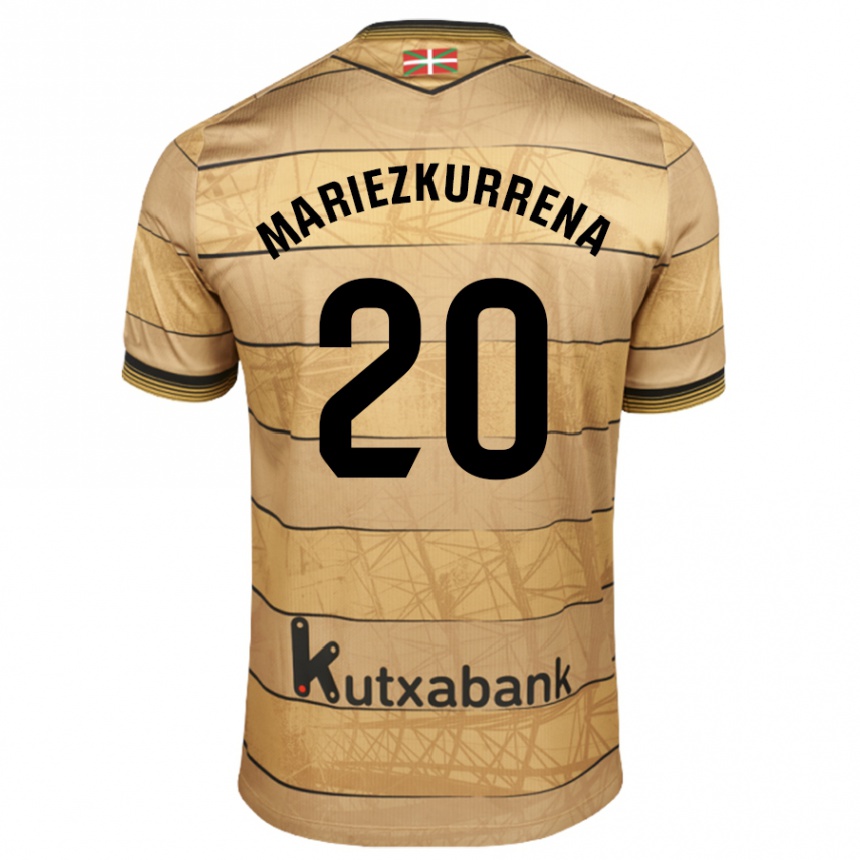 Kinder Fußball Arkaitz Mariezkurrena #20 Braun Auswärtstrikot Trikot 2024/25 T-Shirt Luxemburg