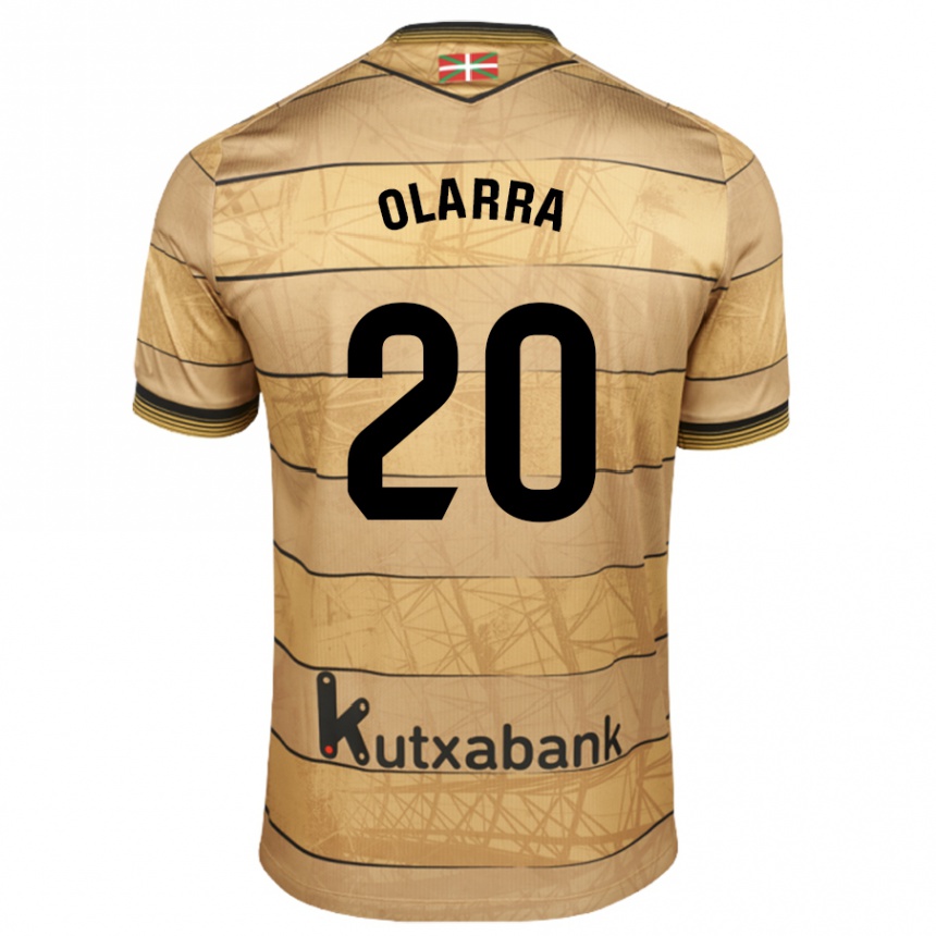 Kinder Fußball Aimar Olarra #20 Braun Auswärtstrikot Trikot 2024/25 T-Shirt Luxemburg