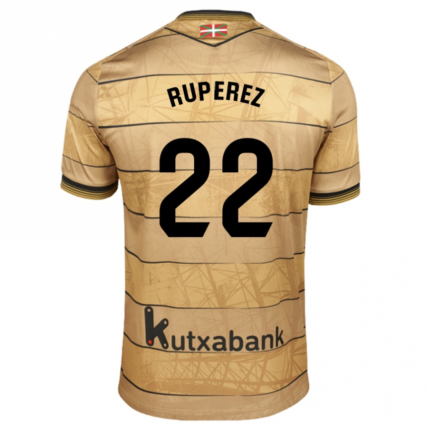 Kinder Fußball Iñaki Rupérez #22 Braun Auswärtstrikot Trikot 2024/25 T-Shirt Luxemburg