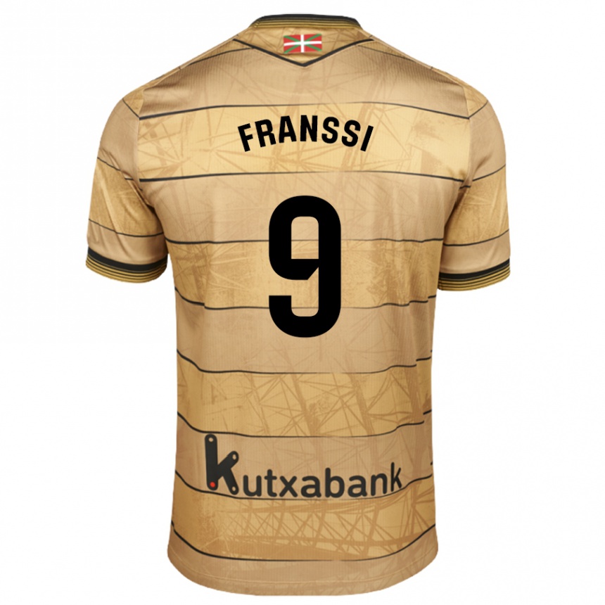 Kinder Fußball Sanni Maija Franssi #9 Braun Auswärtstrikot Trikot 2024/25 T-Shirt Luxemburg