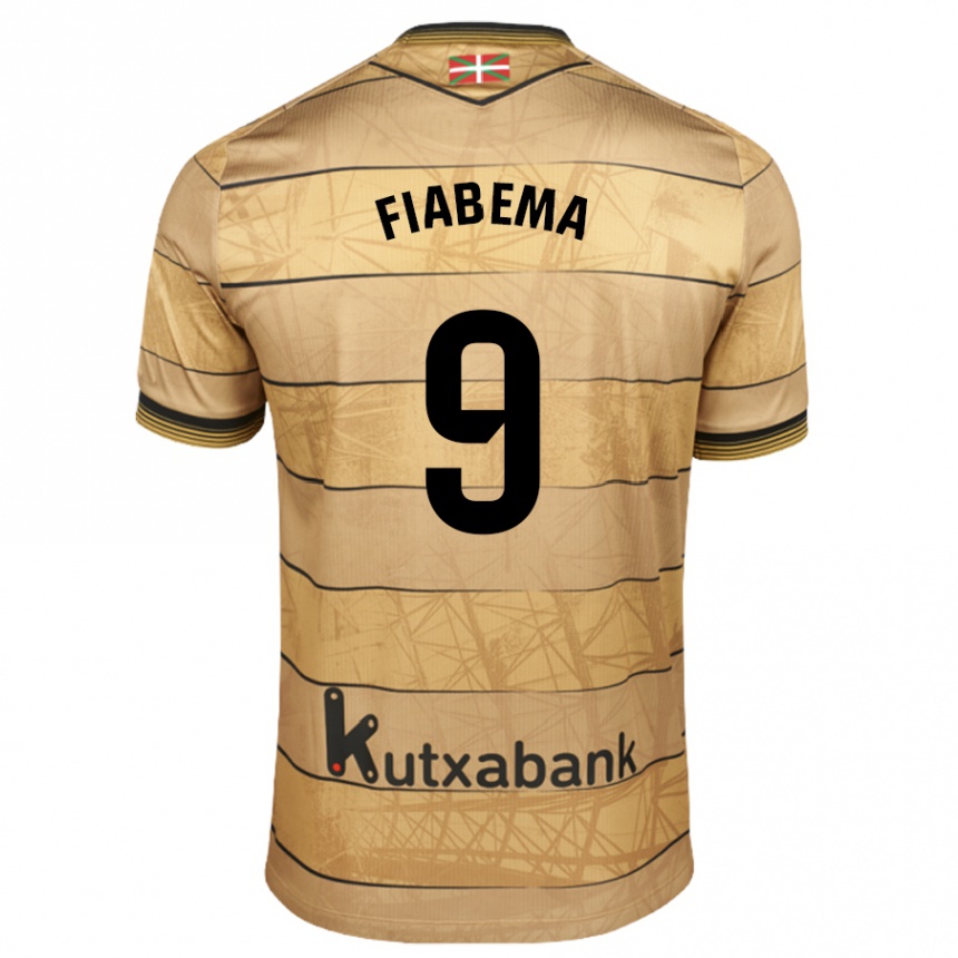 Kinder Fußball Bryan Fiabema #9 Braun Auswärtstrikot Trikot 2024/25 T-Shirt Luxemburg