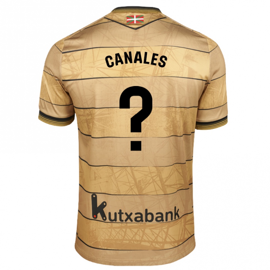 Kinder Fußball Cristian Canales #0 Braun Auswärtstrikot Trikot 2024/25 T-Shirt Luxemburg