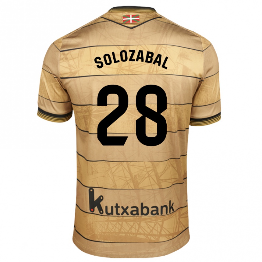 Kinder Fußball Malen Solozabal Ibarra #28 Braun Auswärtstrikot Trikot 2024/25 T-Shirt Luxemburg