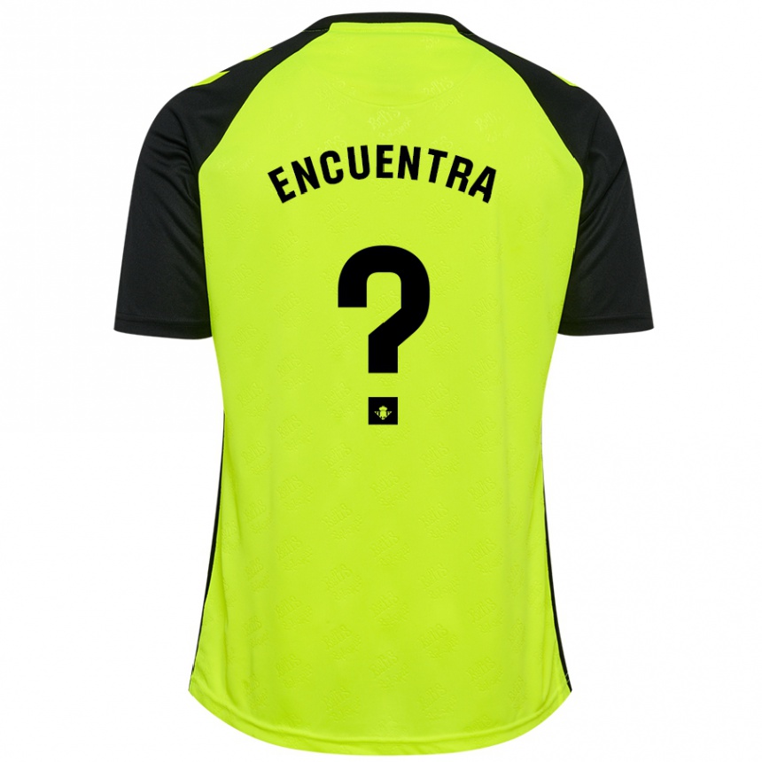 Kinder Fußball Jan Encuentra #0 Fluoreszierendes Gelb Schwarz Auswärtstrikot Trikot 2024/25 T-Shirt Luxemburg