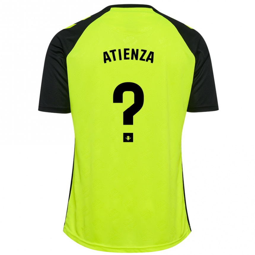 Kinder Fußball Diego Atienza #0 Fluoreszierendes Gelb Schwarz Auswärtstrikot Trikot 2024/25 T-Shirt Luxemburg