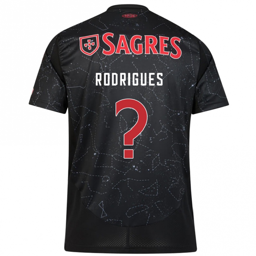 Kinder Fußball Miguel Rodrigues #0 Schwarz Rot Auswärtstrikot Trikot 2024/25 T-Shirt Luxemburg