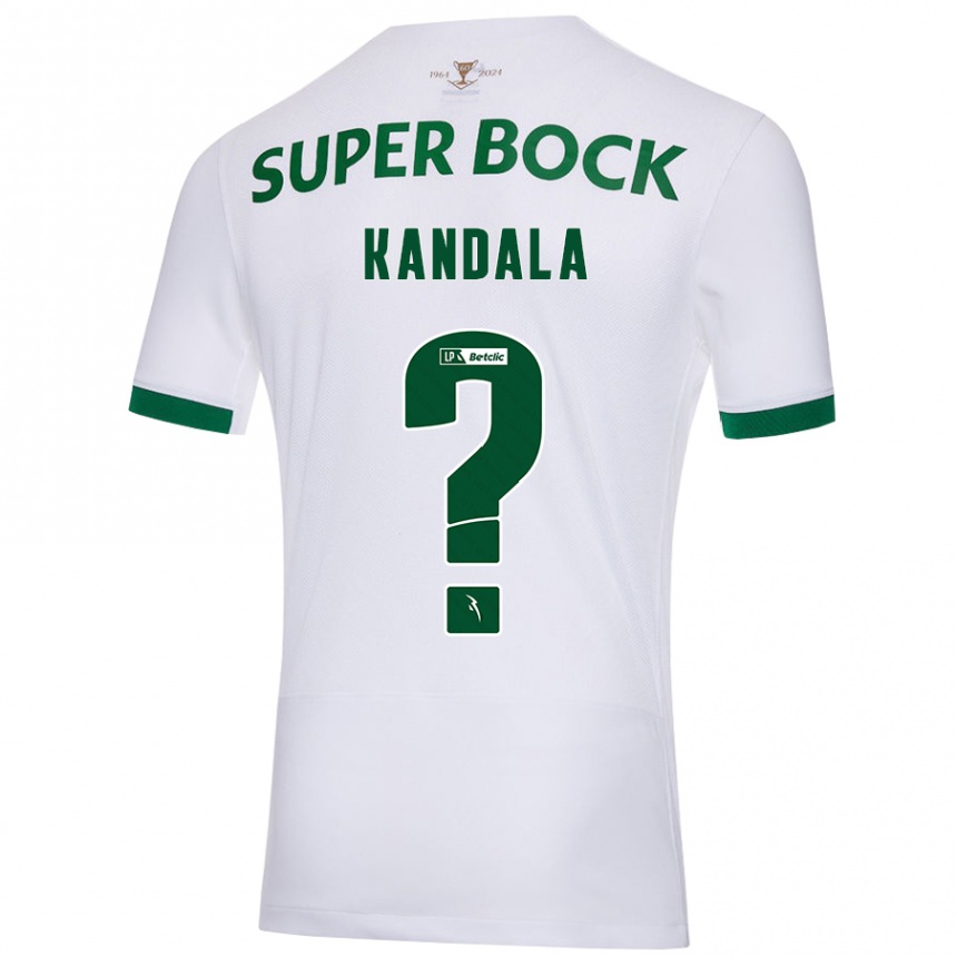 Kinder Fußball Adair Kandala #0 Weiß Grün Auswärtstrikot Trikot 2024/25 T-Shirt Luxemburg