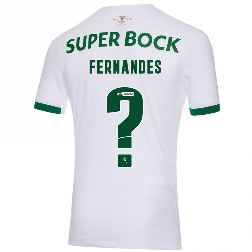 Kinder Fußball Santiago Fernandes #0 Weiß Grün Auswärtstrikot Trikot 2024/25 T-Shirt Luxemburg