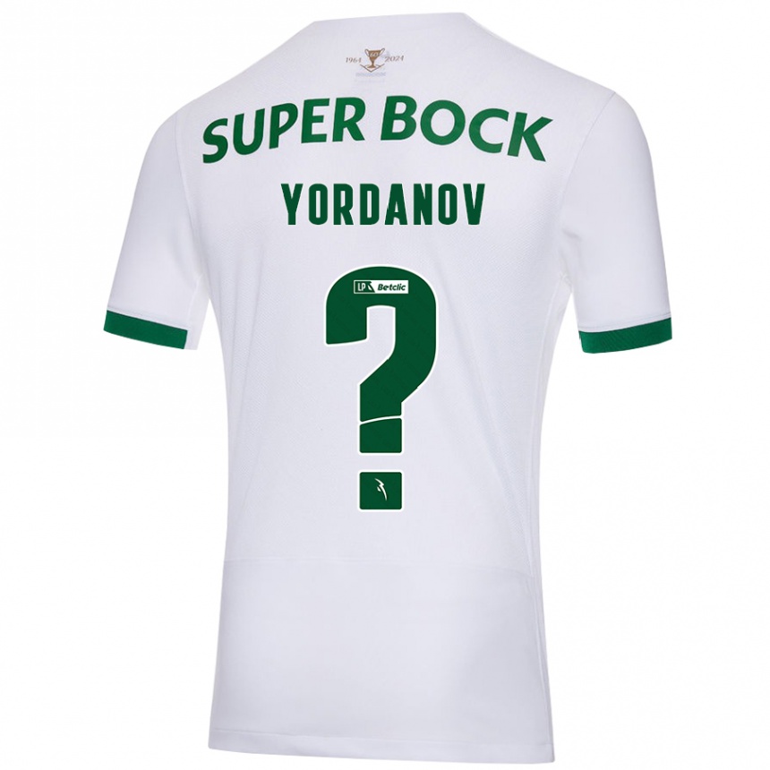 Kinder Fußball Ricardo Yordanov #0 Weiß Grün Auswärtstrikot Trikot 2024/25 T-Shirt Luxemburg