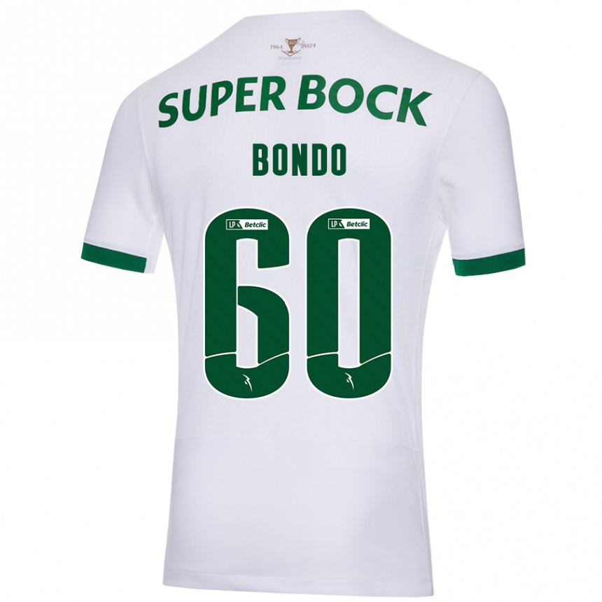 Kinder Fußball Pedro Bondo #60 Weiß Grün Auswärtstrikot Trikot 2024/25 T-Shirt Luxemburg