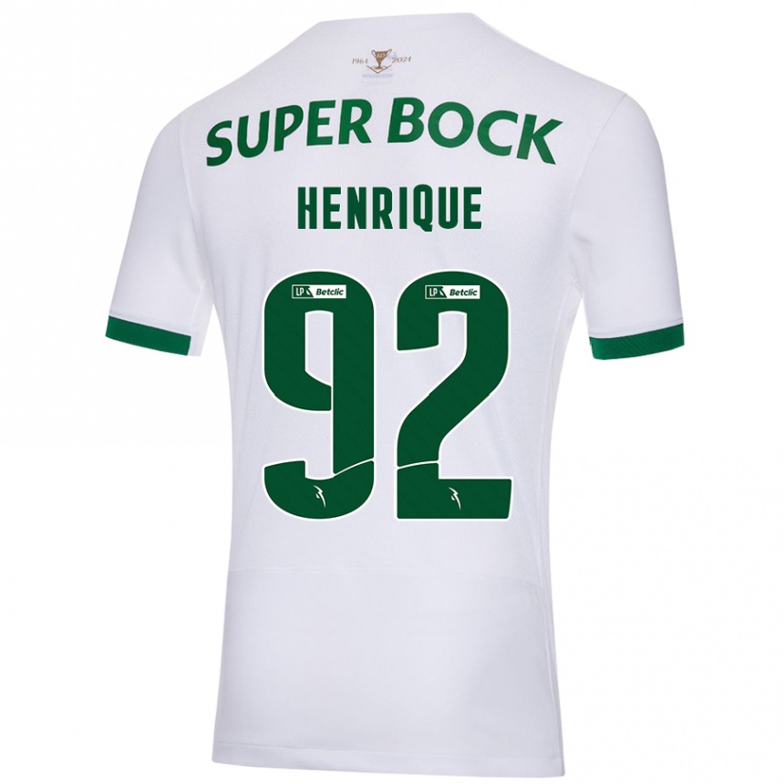 Kinder Fußball Eduardo Henrique #92 Weiß Grün Auswärtstrikot Trikot 2024/25 T-Shirt Luxemburg