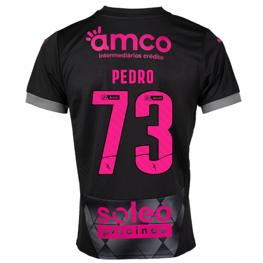 Kinder Fußball Zé Pedro #73 Schwarz Rosa Auswärtstrikot Trikot 2024/25 T-Shirt Luxemburg