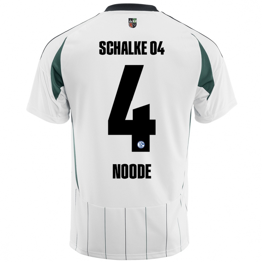 Kinder Fußball Steve Noode #4 Weiß Grün Auswärtstrikot Trikot 2024/25 T-Shirt Luxemburg