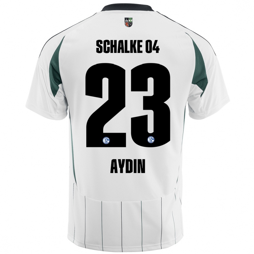 Kinder Fußball Mehmet Aydın #23 Weiß Grün Auswärtstrikot Trikot 2024/25 T-Shirt Luxemburg