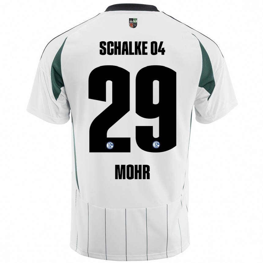 Kinder Fußball Tobias Mohr #29 Weiß Grün Auswärtstrikot Trikot 2024/25 T-Shirt Luxemburg