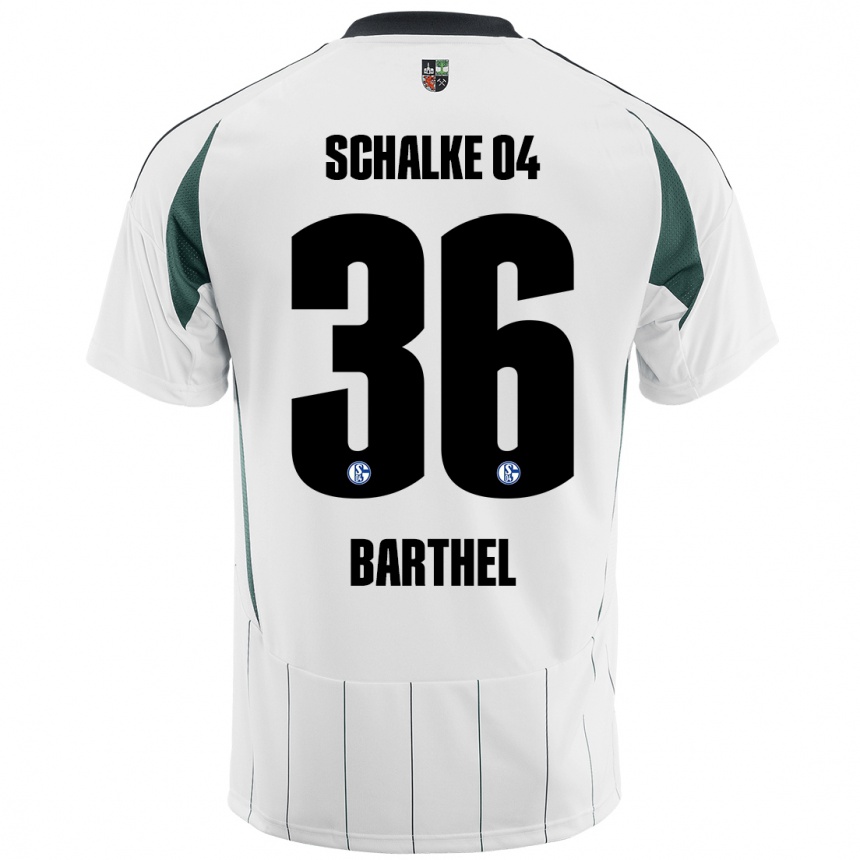 Kinder Fußball Niklas Barthel #36 Weiß Grün Auswärtstrikot Trikot 2024/25 T-Shirt Luxemburg