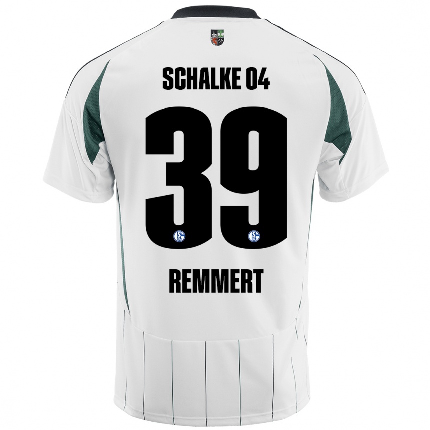 Kinder Fußball Peter Remmert #39 Weiß Grün Auswärtstrikot Trikot 2024/25 T-Shirt Luxemburg