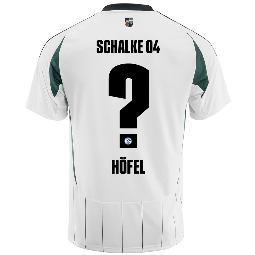 Kinder Fußball Luca Höfel #0 Weiß Grün Auswärtstrikot Trikot 2024/25 T-Shirt Luxemburg