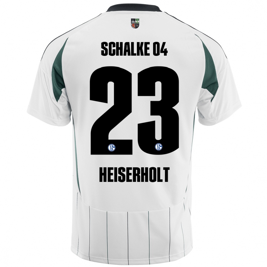 Kinder Fußball Finn Heiserholt #23 Weiß Grün Auswärtstrikot Trikot 2024/25 T-Shirt Luxemburg