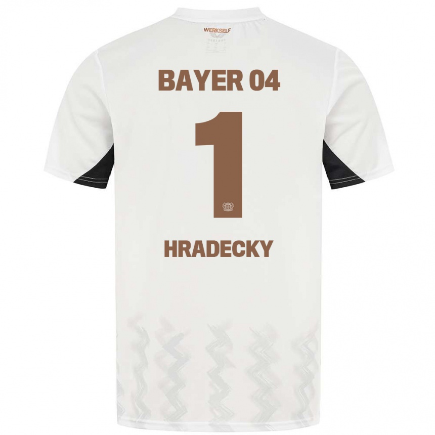 Kinder Fußball Lukas Hradecky #1 Weiß Schwarz Auswärtstrikot Trikot 2024/25 T-Shirt Luxemburg