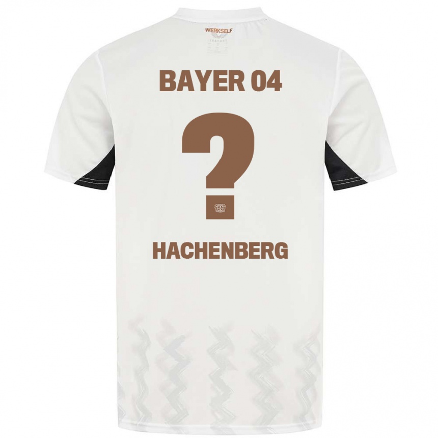 Kinder Fußball Merlin Hachenberg #0 Weiß Schwarz Auswärtstrikot Trikot 2024/25 T-Shirt Luxemburg