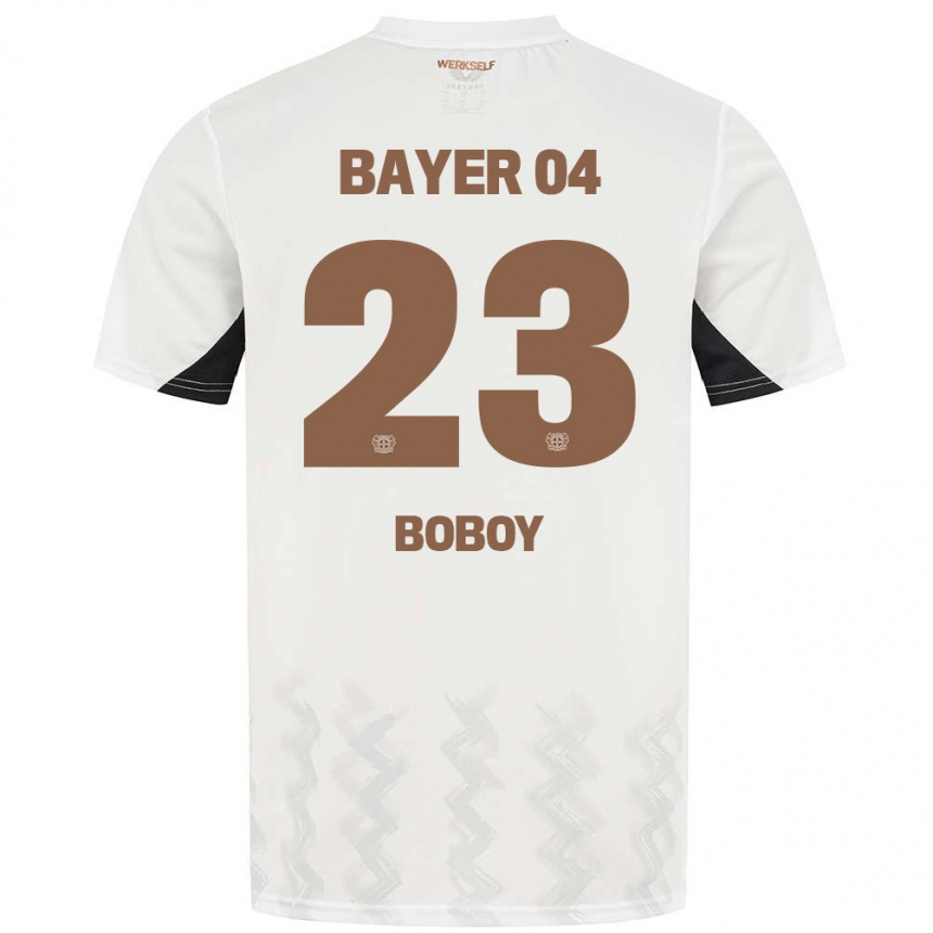 Kinder Fußball Delice Boboy #23 Weiß Schwarz Auswärtstrikot Trikot 2024/25 T-Shirt Luxemburg