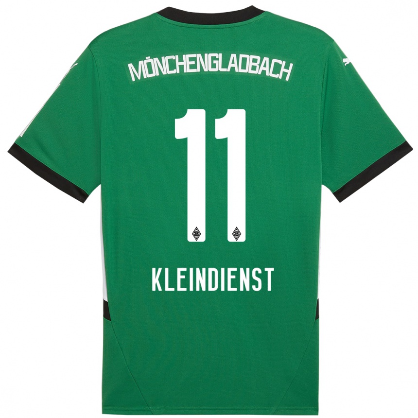 Kinder Fußball Tim Kleindienst #11 Grün Weiß Auswärtstrikot Trikot 2024/25 T-Shirt Luxemburg