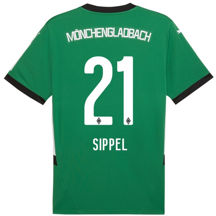 Kinder Fußball Tobias Sippel #21 Grün Weiß Auswärtstrikot Trikot 2024/25 T-Shirt Luxemburg