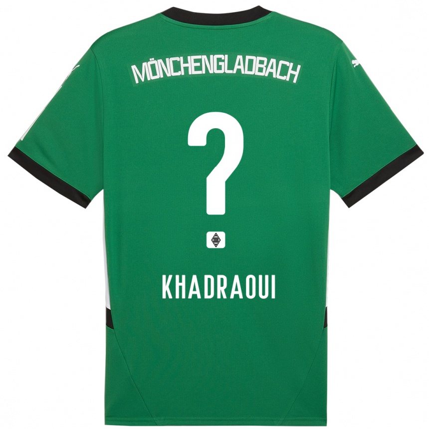 Kinder Fußball Elias Khadraoui #0 Grün Weiß Auswärtstrikot Trikot 2024/25 T-Shirt Luxemburg