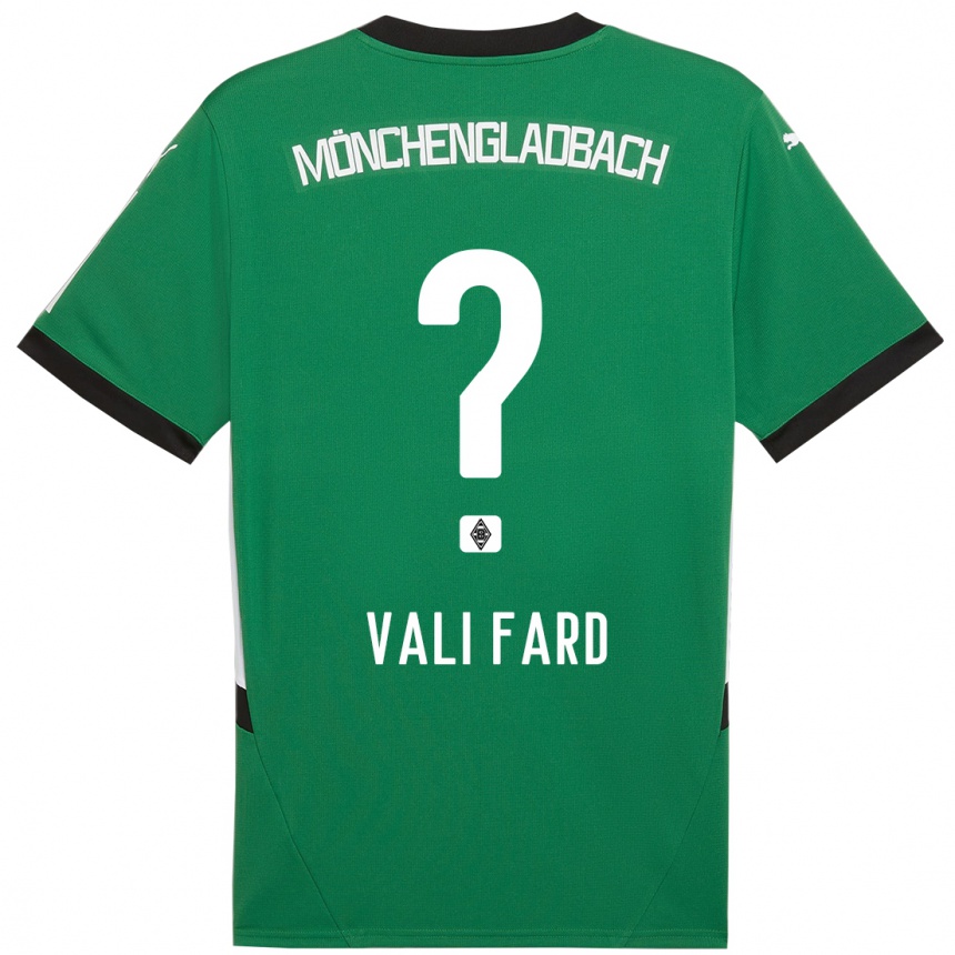 Kinder Fußball Elias Vali Fard #0 Grün Weiß Auswärtstrikot Trikot 2024/25 T-Shirt Luxemburg